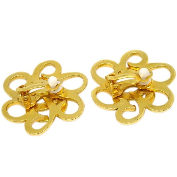 Chanel Flower Earrings Clip-On Gold - Picture 3 of 4